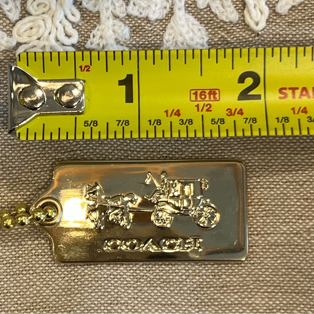 Coach 1941 Horse and Carriage Metallic Gold Bag Charm - Picture 8 of 9